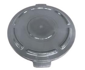 CRUSADER ROUND TRASH CANS - LIDS &amp; DOLLY