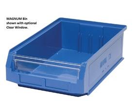 MAGNUM SERIES GIANT HOPPER BIN - CLEAR WINDOWS