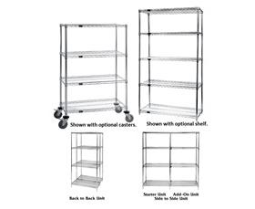 QUANTUM STORAGE CHROME WIRE SHELVING