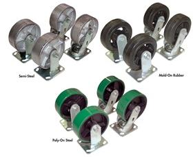 CASTERS FOR STEEL HOPPERS
