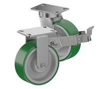 CASTERDEPOT TOP PLATE CASTERS - POLY ON CAST IRON WHEEL - CAPACITIES UP TO 3000 LBS.