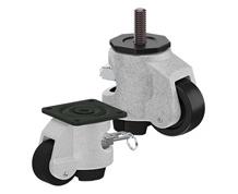 CASTERDEPOT LEVELING CASTERS - NYLON WHEEL - RATCHET ADJUSTMENT - CAPACITIES UP TO 500 KG.