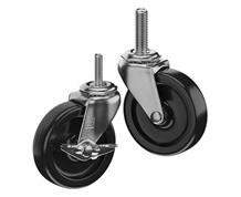 CASTERDEPOT THREADED STEM CASTERS - POLYOLEFIN WHEEL - CAPACITIES UP TO 120 LBS.