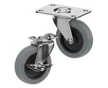 CASTERDEPOT TOP PLATE CASTERS - THERMO-URETHANE WHEEL - CAPACITIES UP TO 120 LBS.