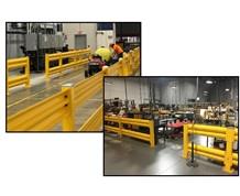 WAREHOUSE SAFETY GUARD RAIL SYSTEM