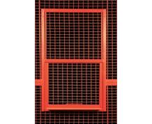 HIGH SECURITY WIRE PARTITION SYSTEM: SERVICE WINDOW PANELS