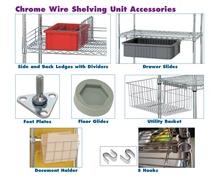 CHROME WIRE SHELVING UNIT ACCESSORIES